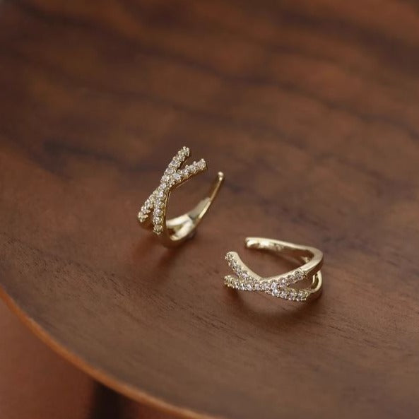 韩版微镶锆石耳骨夹 Clip On Earring