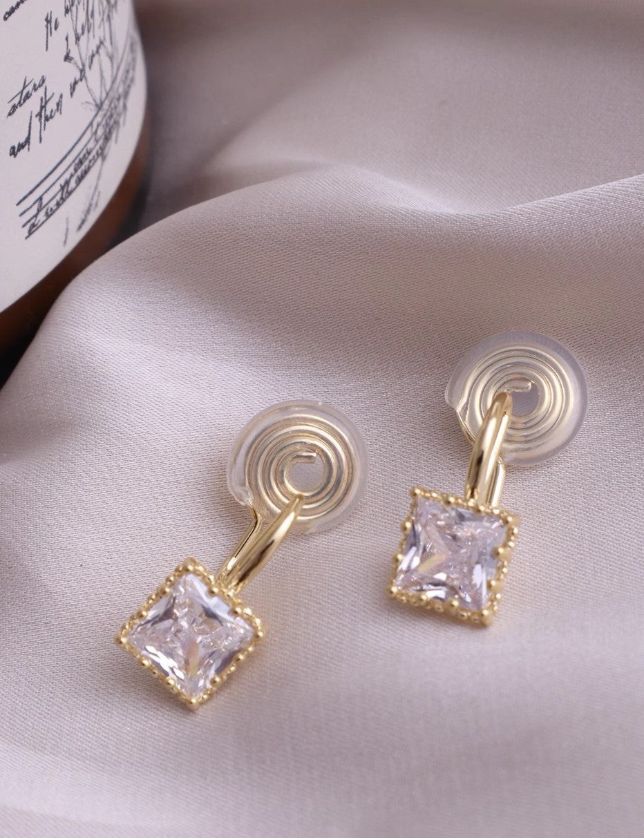 冰晶方糖简约耳夹 Clip On Earring