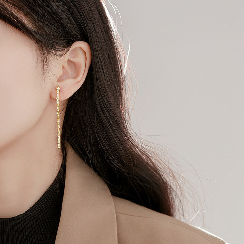 简约金色流苏耳夹 Clip On Earring