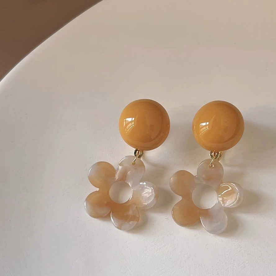 亚克力花朵韩国ins风耳夹 Clip On Earring