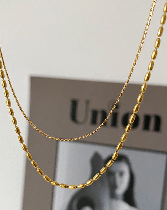 小米粒双层项链 Necklace