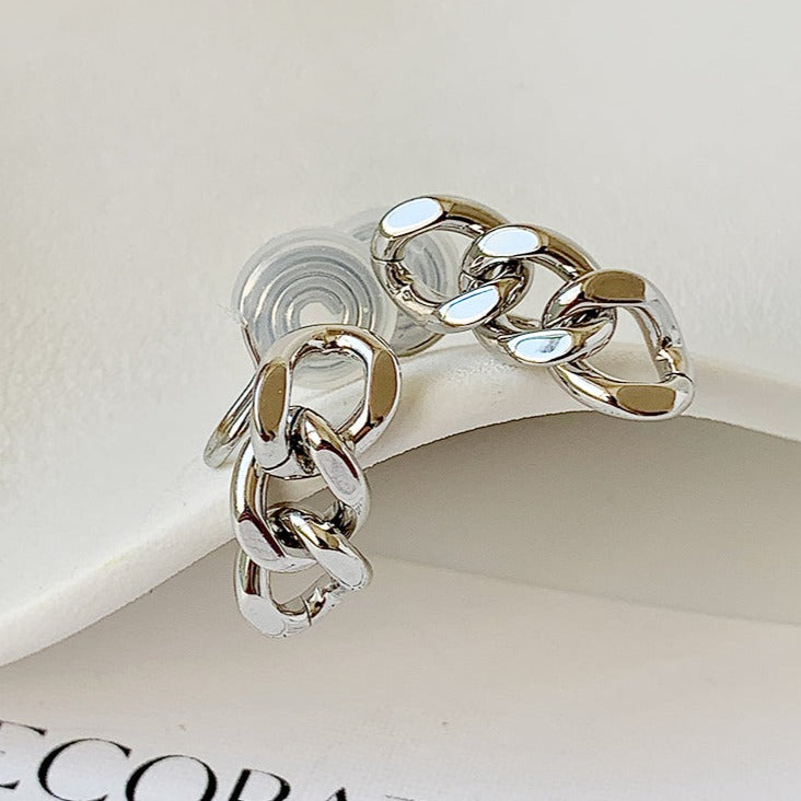 金/银链条欧美风耳夹 Gold/Silver Chain Clip On Earring