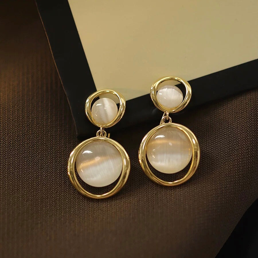 猫眼石高级感吊坠耳夹 Clip On Earring