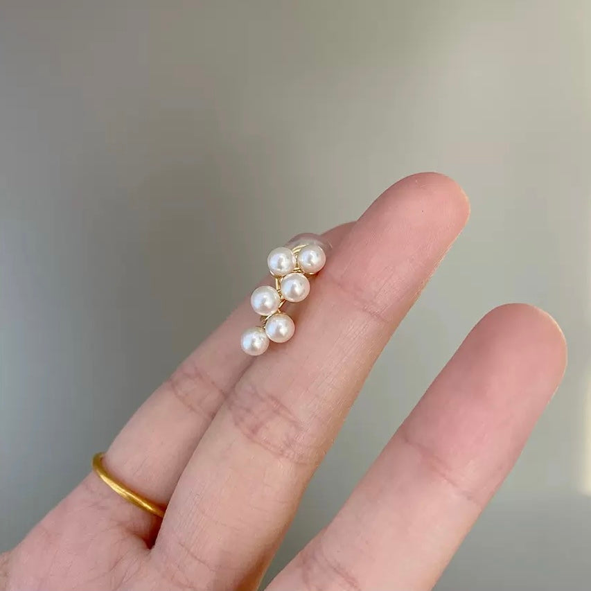葡萄串小珍珠耳夹 Clip On Earring