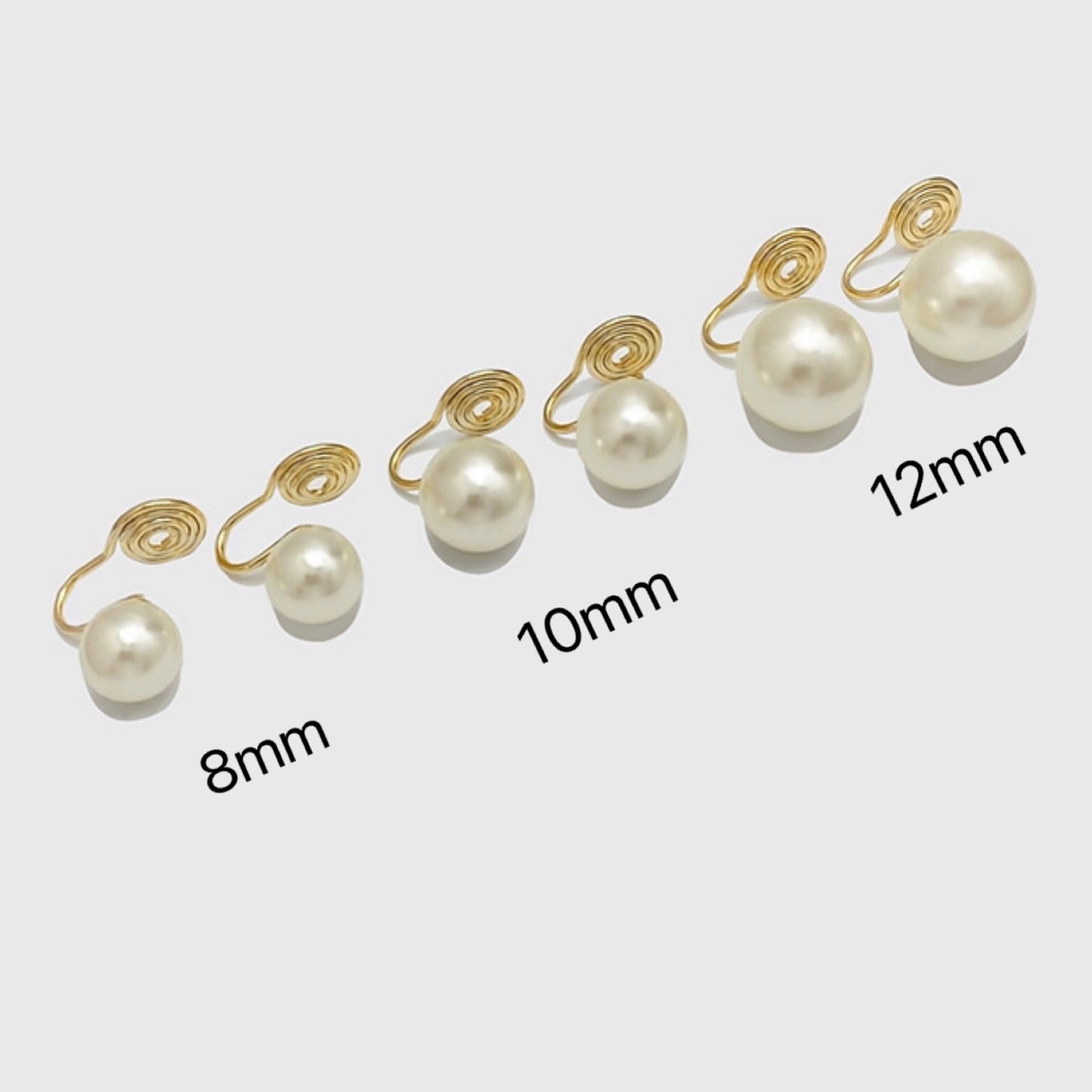 法式复古珍珠耳夹 (奶白光) Mabe Pearl Clip On Earring
