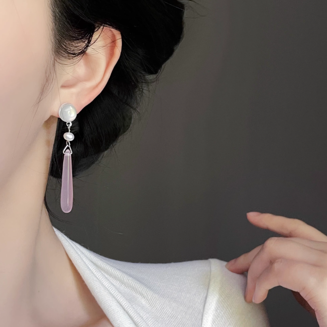 新中式古风气质水滴耳夹 Clip On Earring