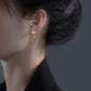 **店主强推**金/银不对称锆石八芒星耳夹 Clip On Earring