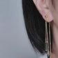 国风长款竹节流苏耳夹 Clip On Earring