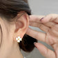 白色清新花朵耳夹 Clip On Earring