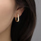 金/银几何锆石通勤耳夹 Clip On Earring