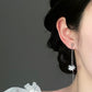 仙女雪花吊坠流苏耳夹 Fairy Snowflake Long Clip On Earring