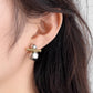 双拼色小众设计感平衡木耳夹 Clip On Earring