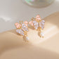 蝶入花间珍珠耳夹 Butterfly Pearl Clip On Earring