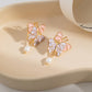 蝶入花间珍珠耳夹 Butterfly Pearl Clip On Earring