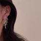 手工水晶串珠流苏耳夹 Clip On Earring