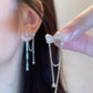 锆石蝴蝶结流苏耳夹 Clip On Earring