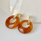 晕染咖啡耳圈耳夹 Clip On Earring