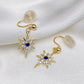 八芒星锆石吊坠耳夹 Eight-pointed Star Zircon Clip on Earring
