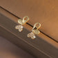💖店主强推💖 镂空水钻双爱心耳夹 Gold Double Heart Zircon Clip on Earring