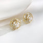 山茶花珍珠耳夹 White Camellia Pearl Clip On Earring