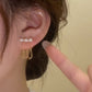 珍珠金豆子流苏耳夹 Mini Pearl Tassel Clip On Earring