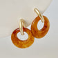 晕染咖啡耳圈耳夹 Clip On Earring