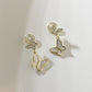 双层蝴蝶锆石耳夹 Double Butterfly Zircon Clip on Earring