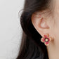 渐变粉色满钻耳夹 Clip On Earring