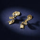小众金属飘带锆石耳夹 Clip On Earring