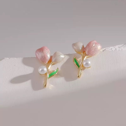 迷你郁金香耳夹 Clip On Earring