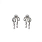 Silver Bow Zircon Clip On Earring 银色液态蝴蝶结耳夹