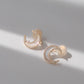 贝母月亮高级感耳夹 Shell Moon Clip On Earring
