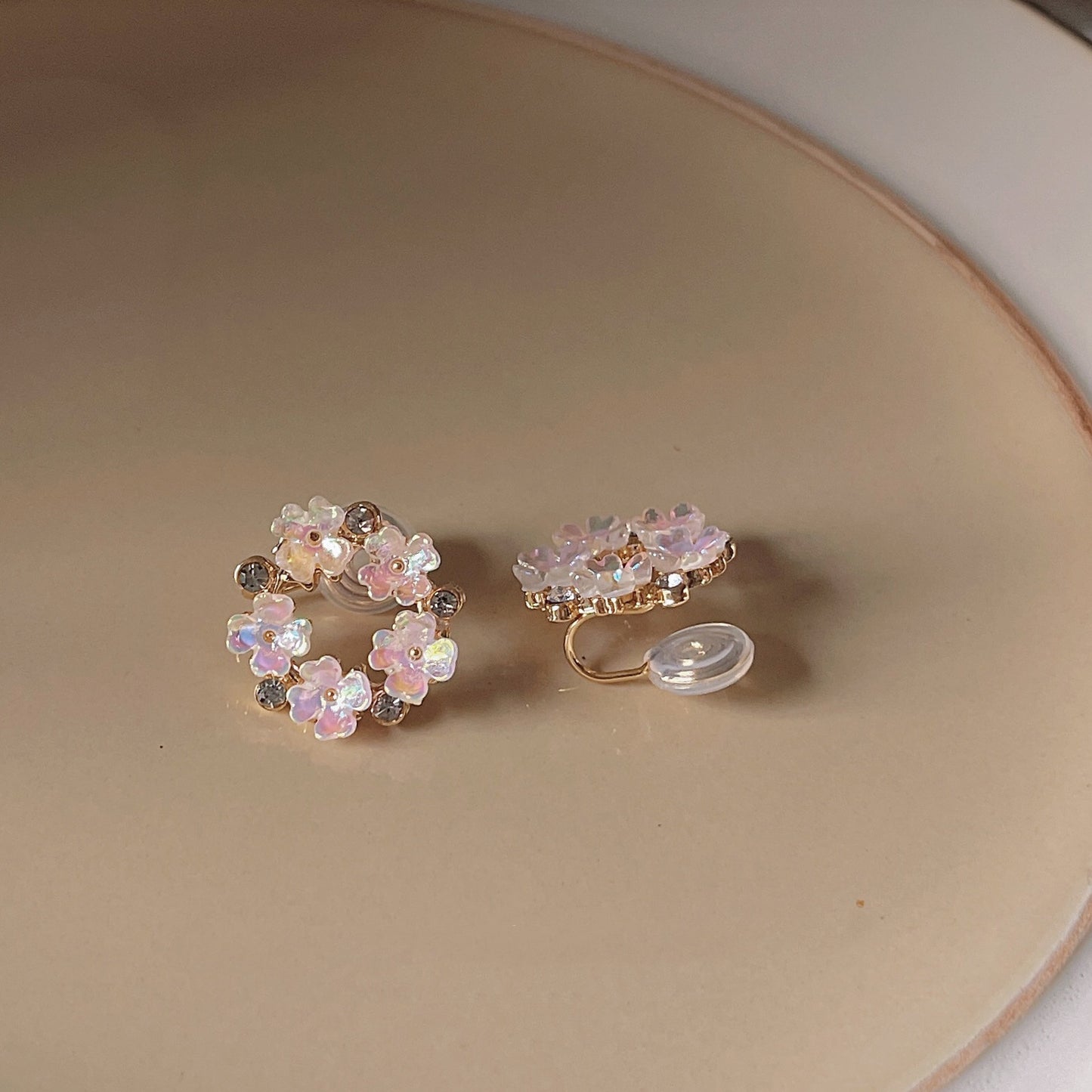 精灵花环耳夹 Wreath Zircon Clip On Earring