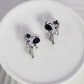 银色爱心锆石耳夹 Silver Heart Zircon Clip On Earring