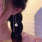 仙女雪花吊坠流苏耳夹 Fairy Snowflake Long Clip On Earring