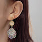亚克力炫彩贝壳耳夹 Colorful Seashell Long Clip On Earring