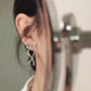 蝴蝶结丝带耳夹 Silver Bow Zircon Clip On Earring