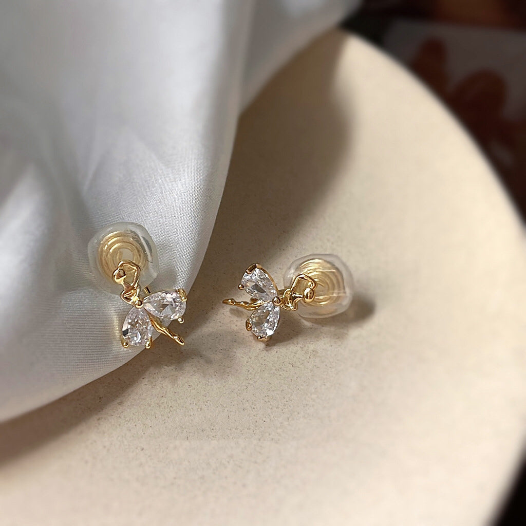 芭蕾舞女孩耳夹 Ballet Girl Zircon Clip On Earring