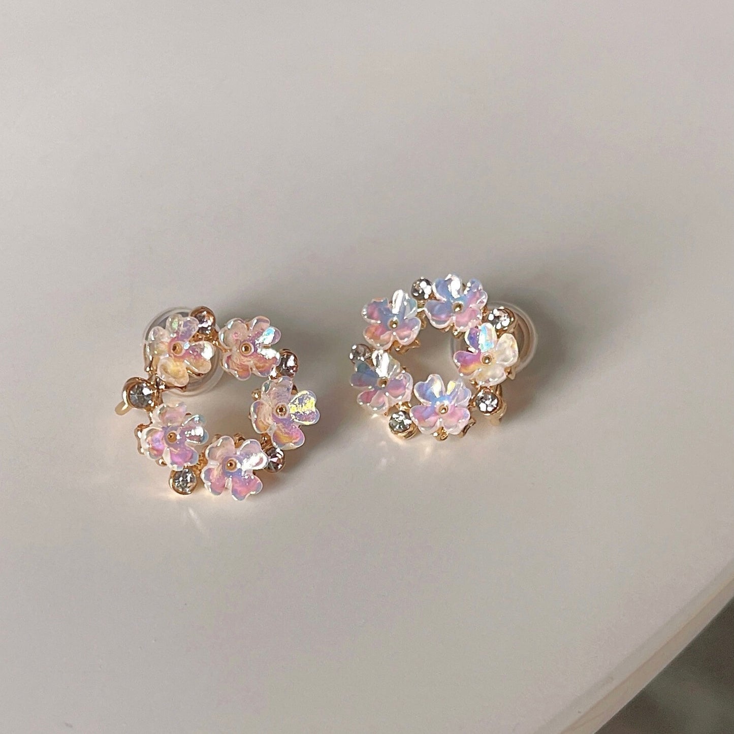 精灵花环耳夹 Wreath Zircon Clip On Earring